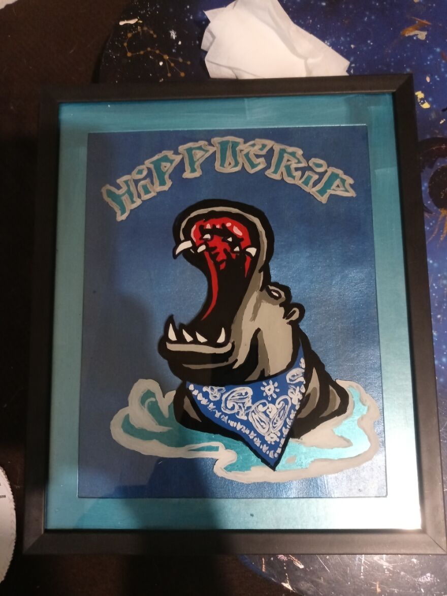 Husbands Favorate Meme. I Painted It For His Birthday