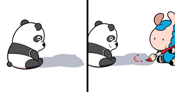 My 25 New Comics About A Blue Llama That Supports His Friends In A Wholesome Way