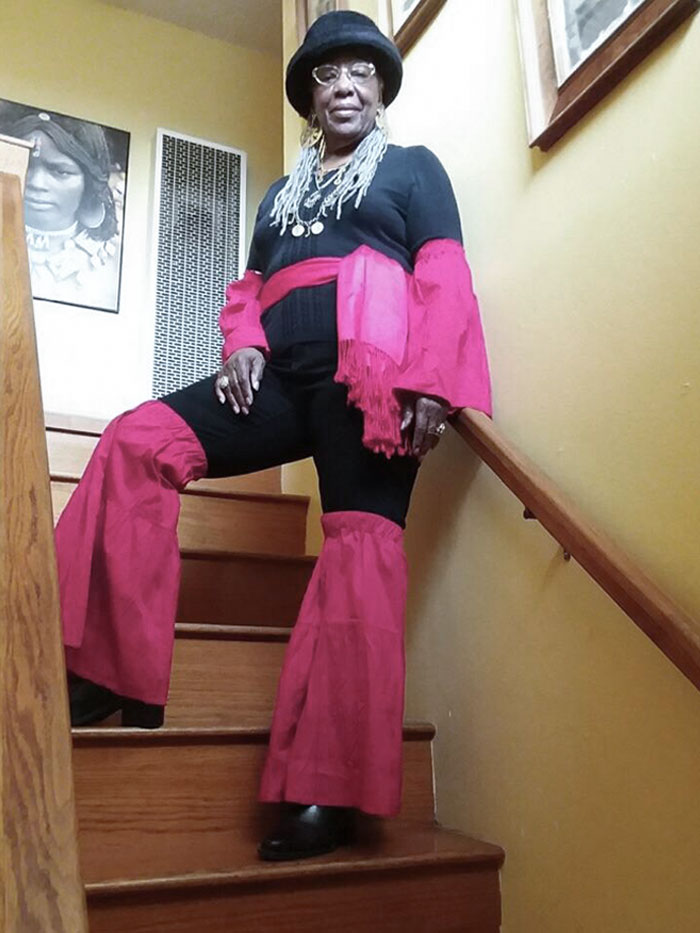 This Is My 75-Year-Old Grandma In Her Costume She Made For The 70s Party At The Bingo Hall. She Won 2nd Place But She Is 1st In My Heart