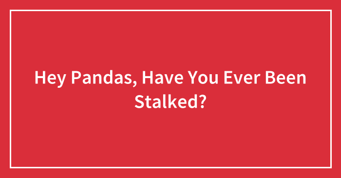Hey Pandas, Have You Ever Been Stalked? (Closed)