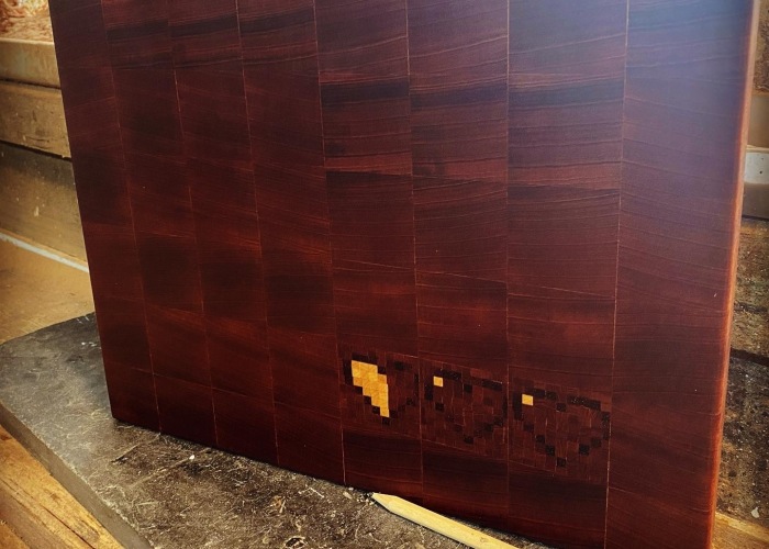 My Geeky 8 Bit End Grain Board
