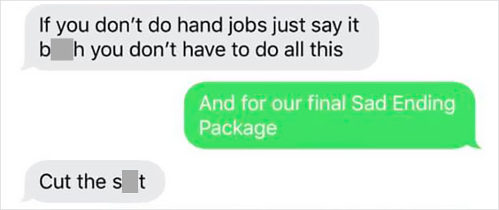 Guy Wanted A Happy Ending But Got A Sad Ending For Free In A Hilarious Chat That Went Viral