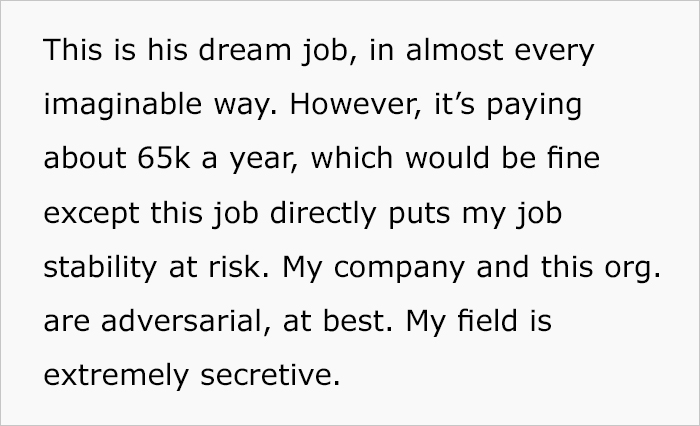 Wife Asks Her Husband To Turn Down “Dream Job” For The Sake Of Her Career, Or She’ll Divorce Him Wife Asks Her Husband To Turn Down “Dream Job” For The Sake Of Her Career, Or She’ll Divorce Him