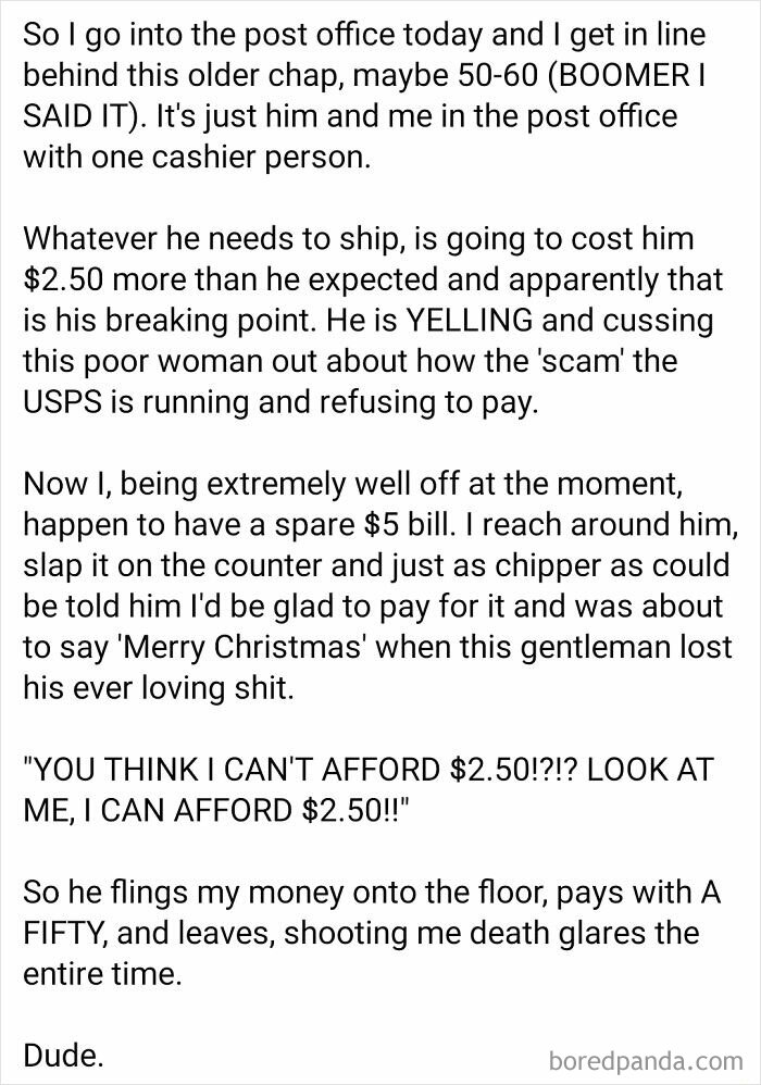 Ran Into The Most Entitled Male Karen At The USPS Today