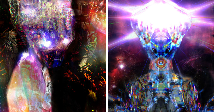 The Visitors: My Digital Psychedelic Paintings Of Aliens Based On Feelings And Interpretations Of Space News Articles