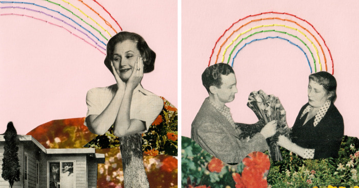 I Make Collages With Hand-Sewn Elements