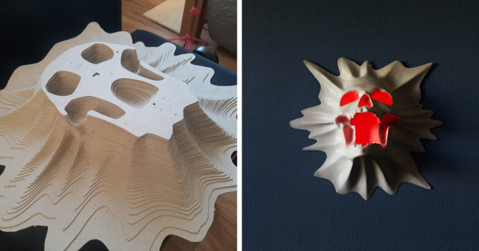 My DIY Cardboard Skull Moodlight