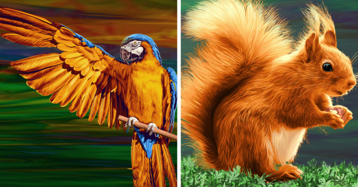 My 4 Digital Paintings Of Animals