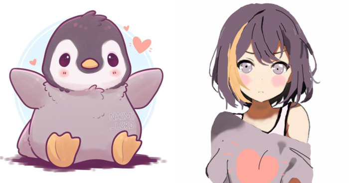 Hey Pandas, I Challenge You To Turn This Penguin Into A Cute Anime Girl (Closed)