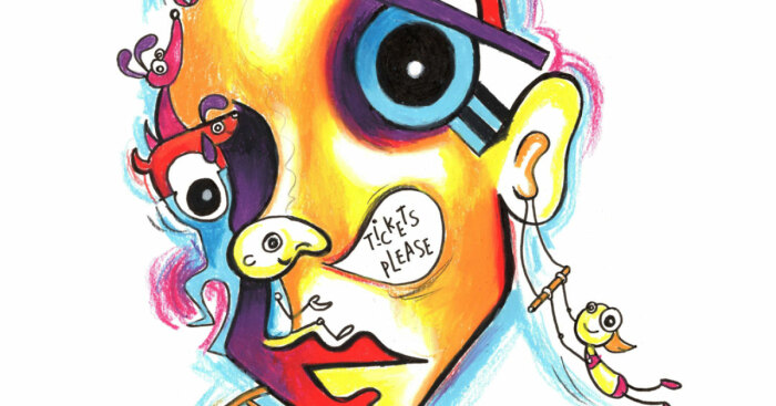 I Paint Faces Made Up Of Weird Creatures By Using Wax Pastels (9 Pics)