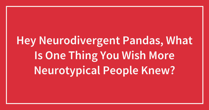 Hey Neurodivergent Pandas, What Is One Thing You Wish More Neurotypical People Knew? (Closed)