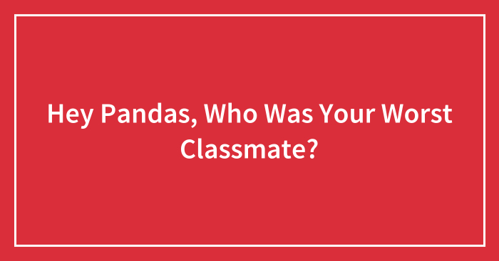 Hey Pandas, Who Was Your Worst Classmate? (Closed)