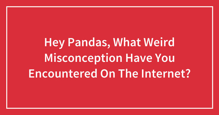 Hey Pandas, What Weird Misconception Have You Encountered On The Internet? (Closed)