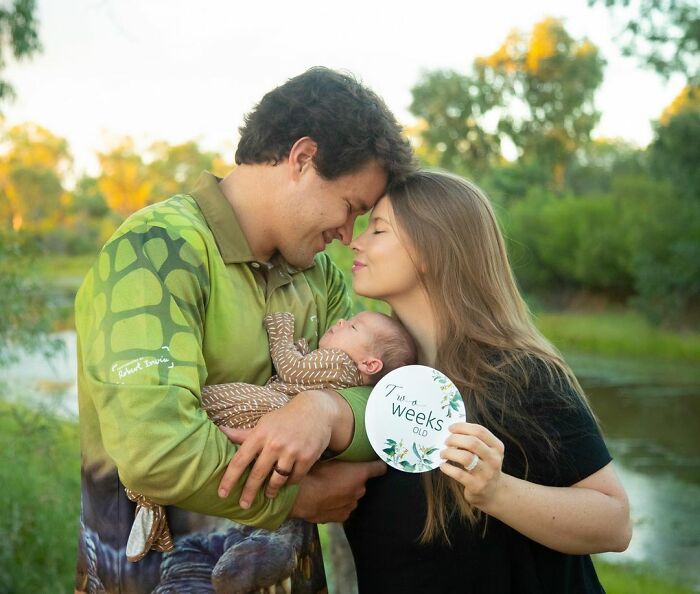 Steve Irwin’s Daughter Bindi Gives Her Baby Her First Australia Zoo Khakis Steve Irwin’s Daughter Bindi Gives Her Baby Her First Australia Zoo Khakis