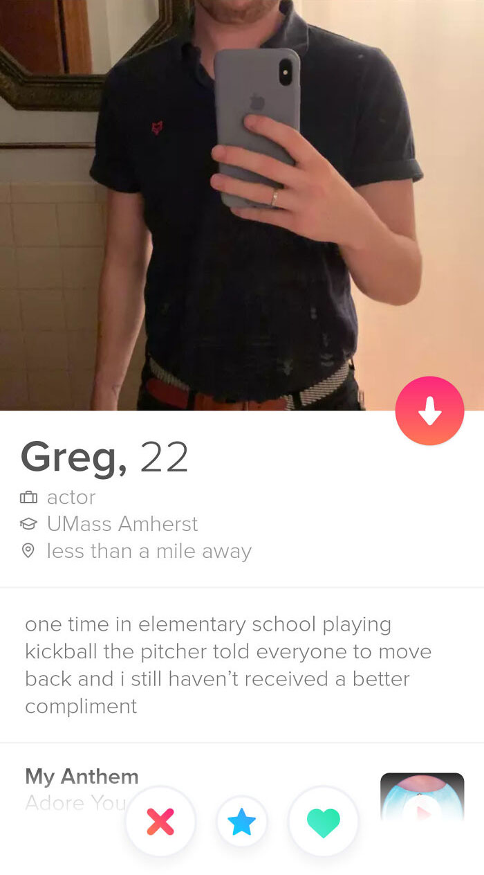 Shouts Out To Greg For Having The First Bio To Actually Make Me Laugh Out Loud