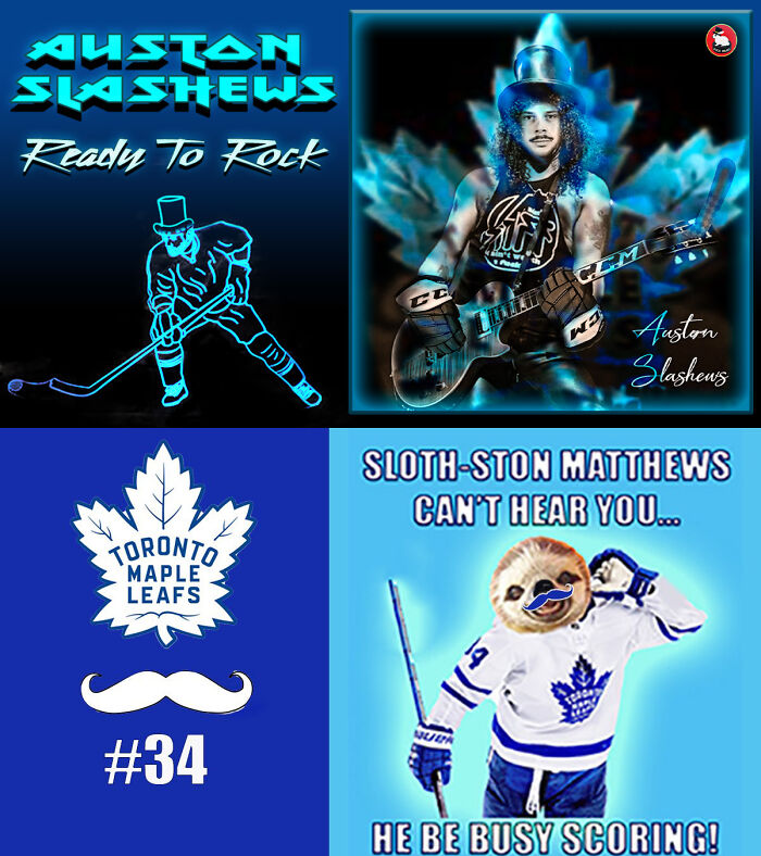 We Have Been Learning Photoshop By Creating Tributes To Hockey Players & Our Dog. Here Is A Shot Of One Of Our Hockey Idols Photoshopped In 2020 & 2021 - Bit Of Improvement!