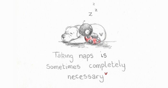 I Made 25 Drawings Of A Ladybug And A Dog And They Share Motivational Quotes About Life