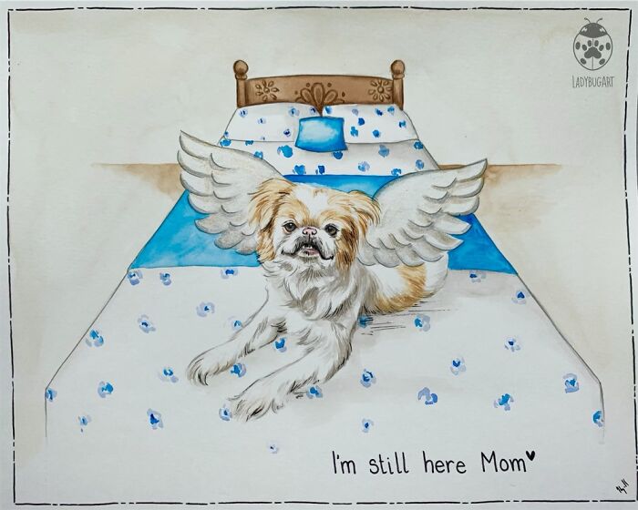 I Paint Dogs As Guardian Angels (12 Pics)