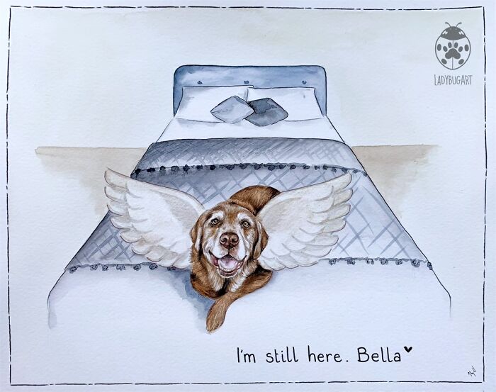 I Paint Dogs As Guardian Angels (12 Pics)