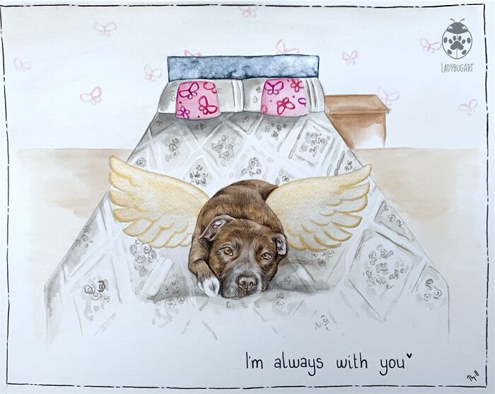 I Paint Dogs As Guardian Angels (12 Pics)