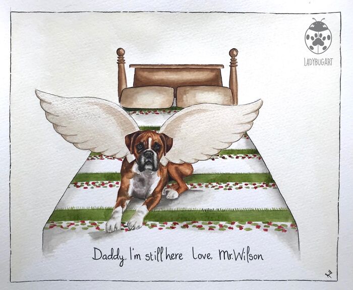 I Paint Dogs As Guardian Angels (12 Pics)