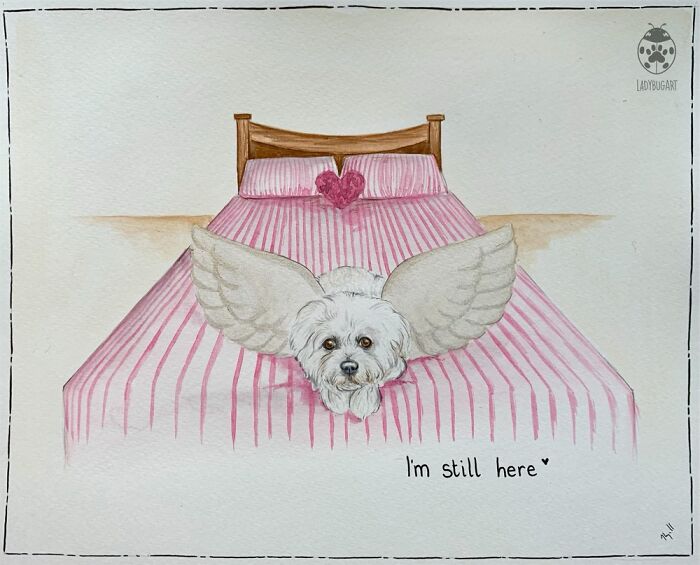 I Paint Dogs As Guardian Angels (12 Pics)