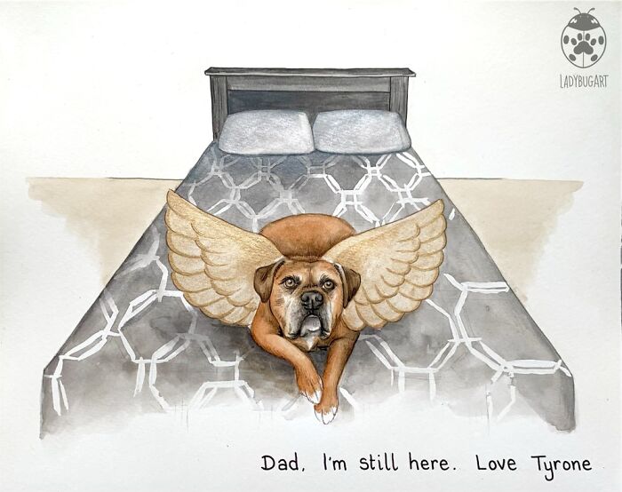 I Paint Dogs As Guardian Angels (12 Pics)