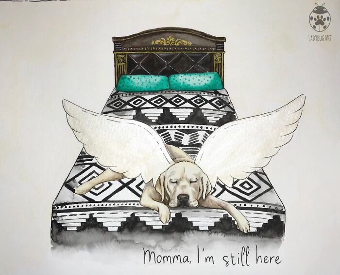 I Paint Dogs As Guardian Angels (12 Pics)