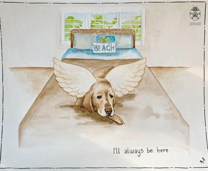 I Paint Dogs As Guardian Angels (12 Pics)