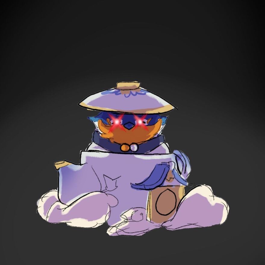 Its A Cursed Drawing Of Mine From Genshin Impact—