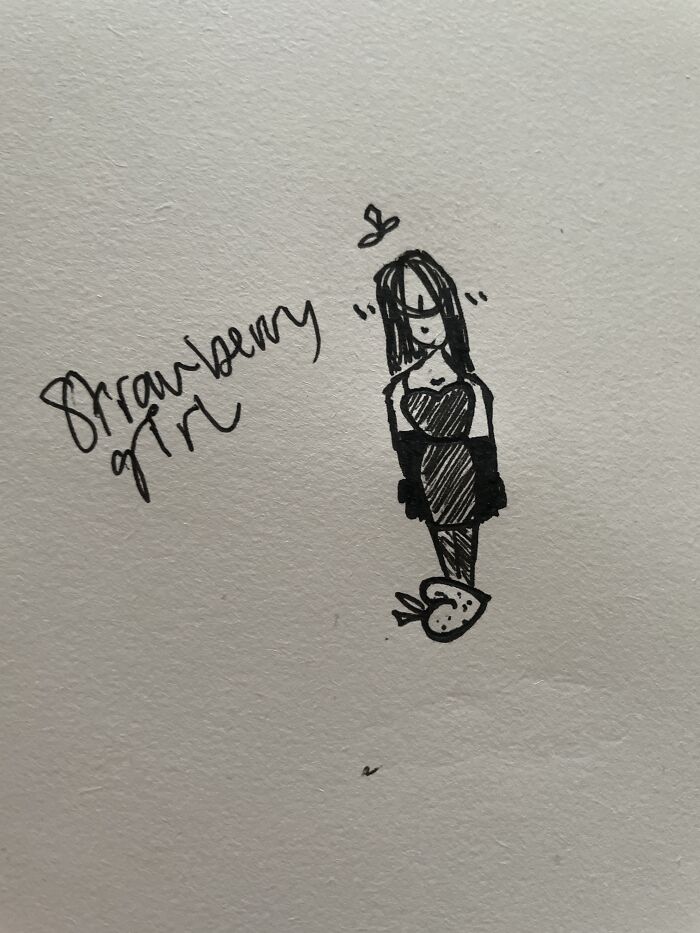 Strawberry Girl (That Is A Strawberry At The Feet)