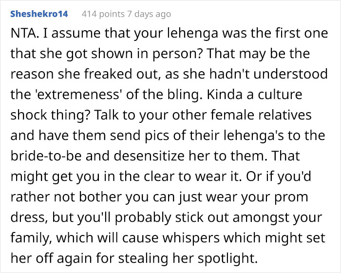 Bride Is Upset The Groom's Teen Cousin Will Upstage Her By Wearing A Traditional Indian Outfit To Their Wedding Bride Is Upset The Groom's Teen Cousin Will Upstage Her By Wearing A Traditional Indian Outfit To Their Wedding