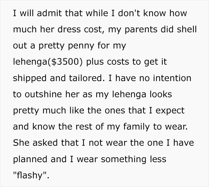 Bride Is Upset The Groom's Teen Cousin Will Upstage Her By Wearing A Traditional Indian Outfit To Their Wedding