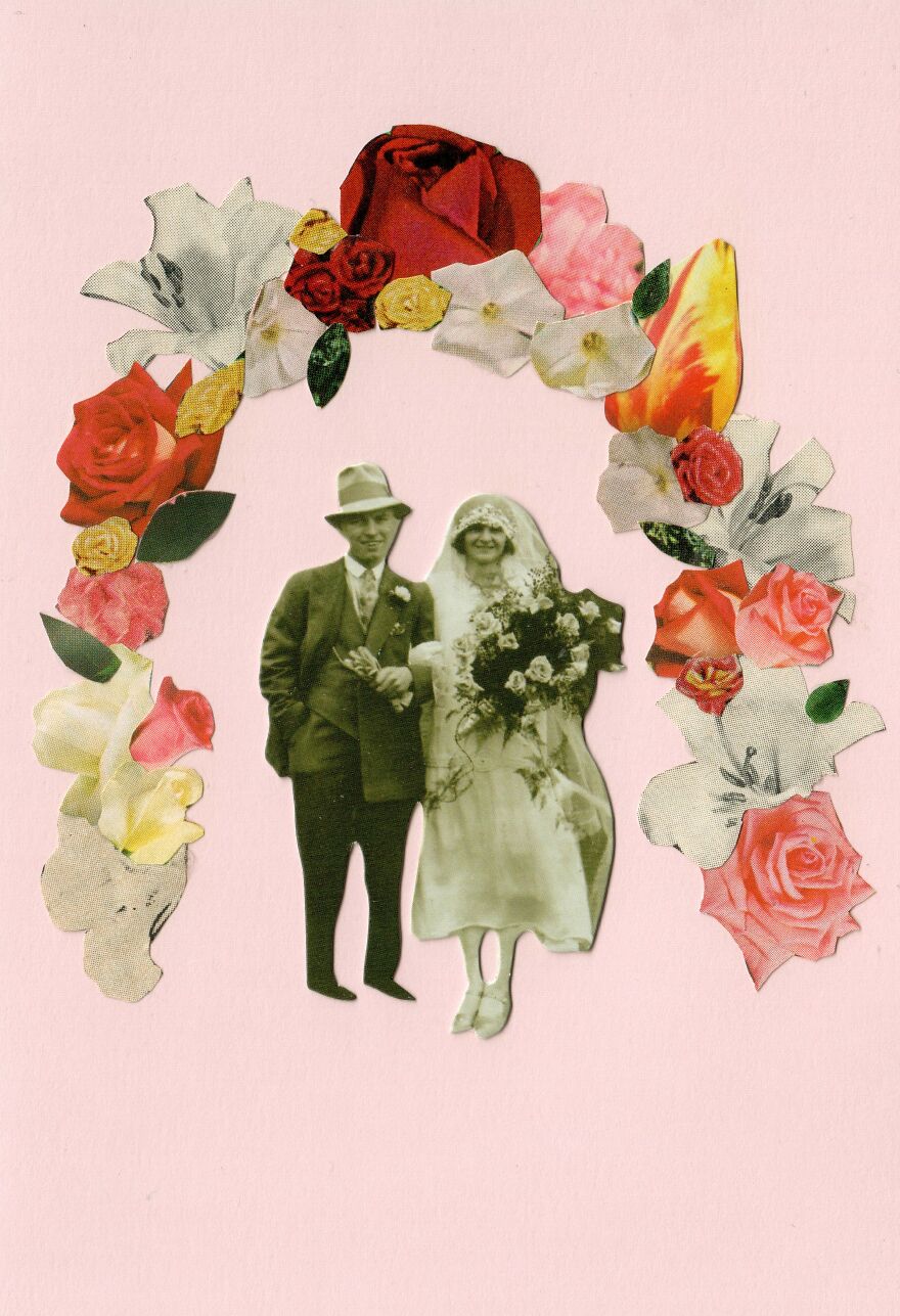 I Make Collages With Hand-Sewn Elements