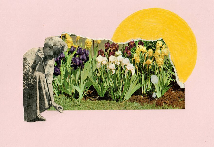 I Make Collages With Hand-Sewn Elements