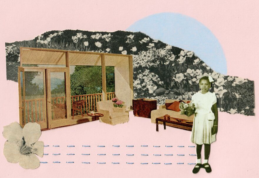 I Make Collages With Hand-Sewn Elements