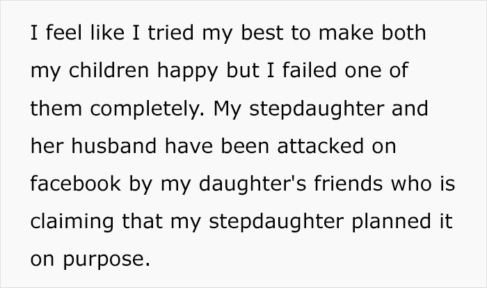 Dad Misses His Daughter's Wedding Because He Wanted To Walk His Stepdaughter Down The Aisle, Now His Daughter Won't Talk To Him Dad Misses His Daughter's Wedding Because He Wanted To Walk His Stepdaughter Down The Aisle, Now His Daughter Won't Talk To Him