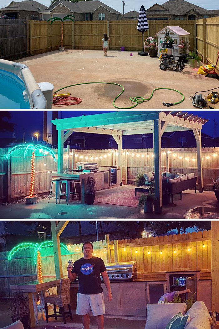 Covid Backyard Transformation. Cheers