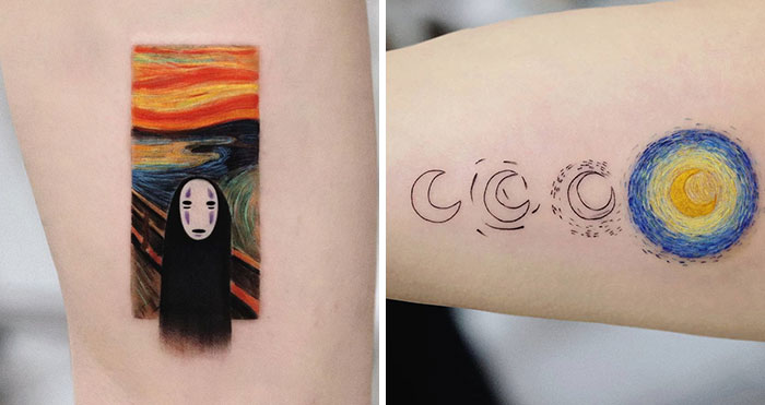 30 Detailed Tattoos Of Paintings And Popular Characters By Hakan Adik