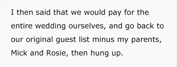Parents Demand That The Bride Shares The Wedding With Her Sister And Her Toxic Fiancé - She Uninvites Them All Parents Demand That The Bride Shares The Wedding With Her Sister And Her Toxic Fiancé - She Uninvites Them All