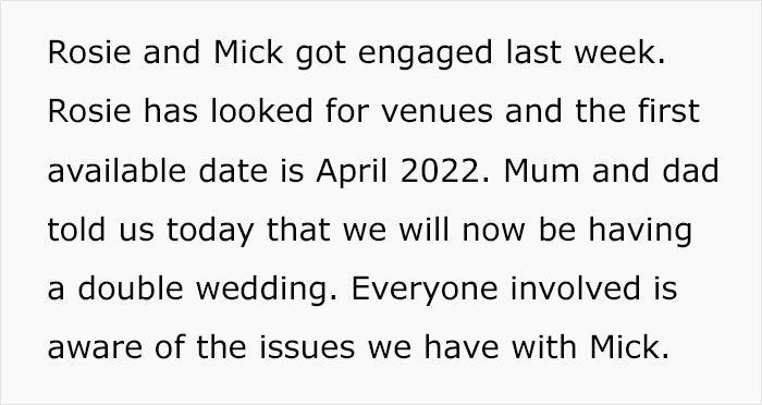 Parents Demand That The Bride Shares The Wedding With Her Sister And Her Toxic Fiancé - She Uninvites Them All Parents Demand That The Bride Shares The Wedding With Her Sister And Her Toxic Fiancé - She Uninvites Them All