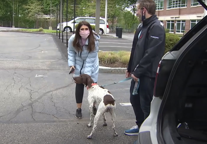 News Anchor Reporting On A Stolen Puppy Sees The Same Dog In The Street, Realizes It's The Kidnapper Walking Him News Anchor Reporting On A Stolen Puppy Sees The Same Dog In The Street, Realizes It's The Kidnapper Walking Him