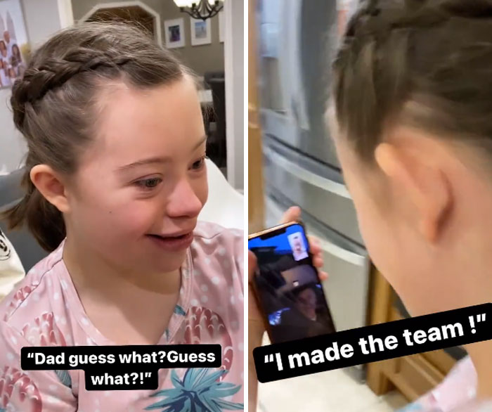 "I Made The Team!": 14-Year-Old With Down Syndrome Gets Emotional Telling Her Dad She Was Accepted To School&rsquo;s Dance Team