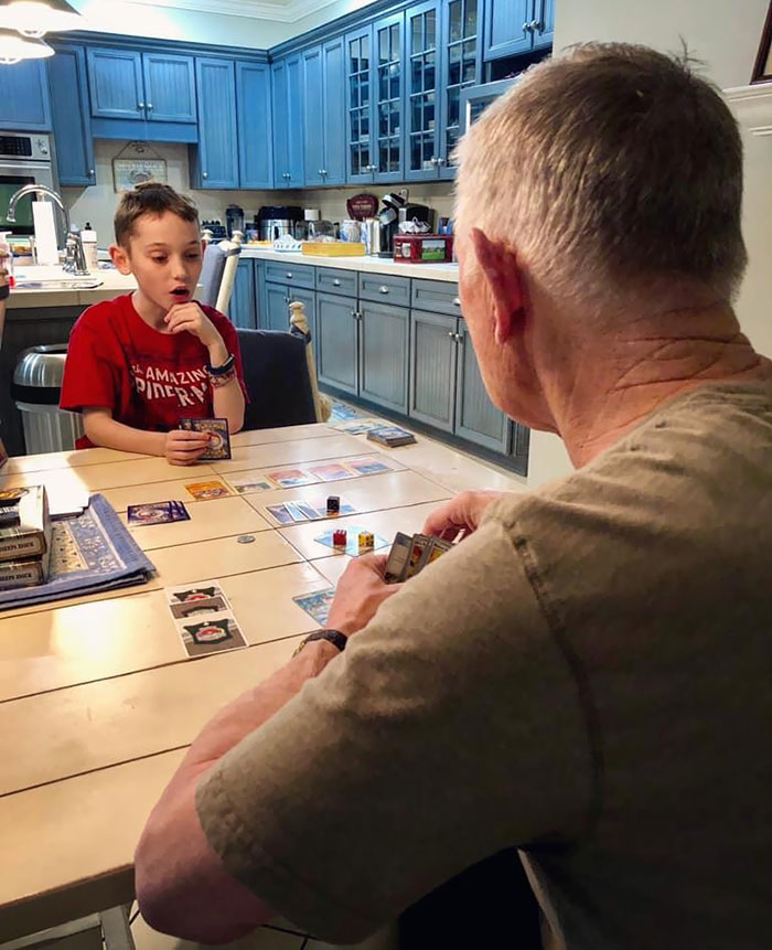 The Moment You Realize Grandpa Has Been Practicing Pokemon Cards And Kind Of Knows His Stuff