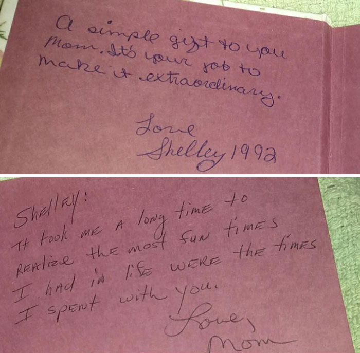 My Mom Died Of Covid On June 8th. I Found Her Writing On The Back Page Of This Blank Book I Gave Her Years Ago