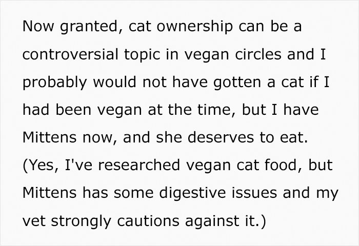 Man Gets An Ultimatum From His Vegan Girlfriend Who Demands He Give Away His Cat