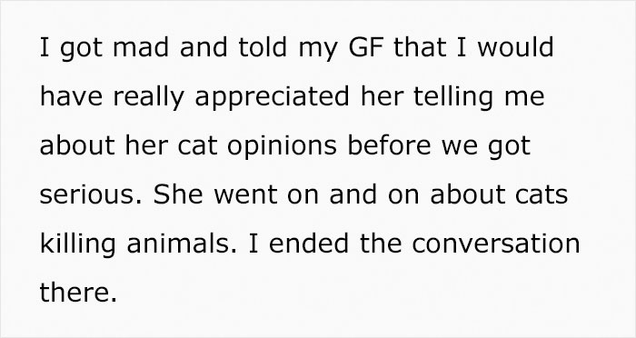 Man Gets An Ultimatum From His Vegan Girlfriend Who Demands He Give Away His Cat