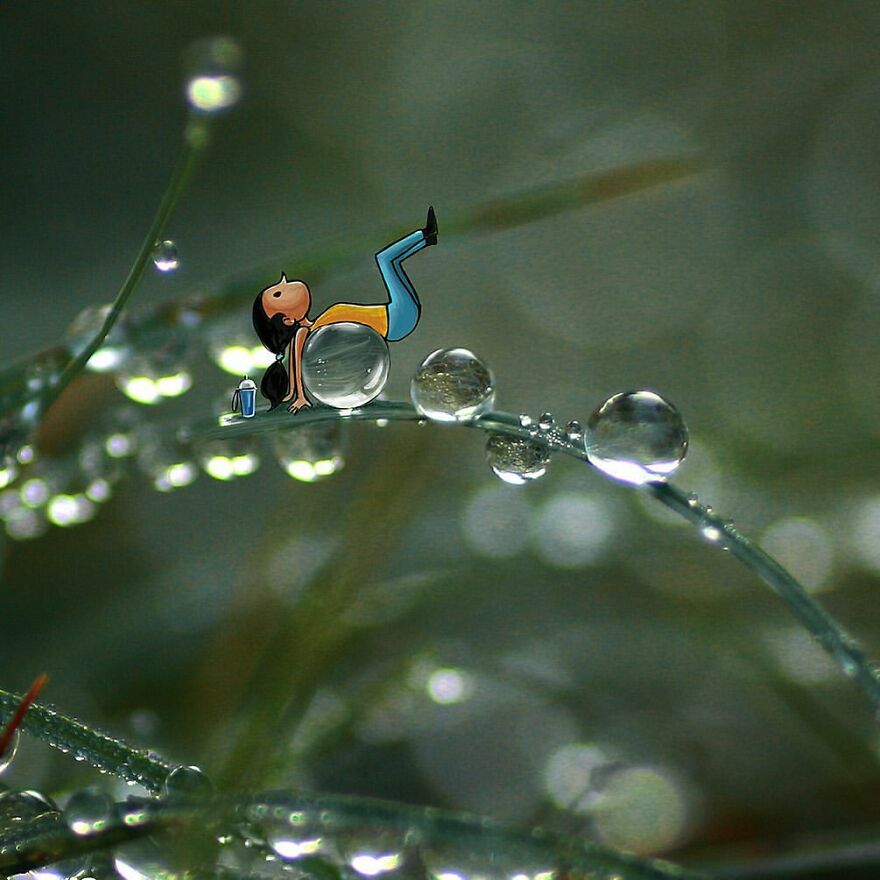 Indian Artist Creates A Little Girl To Give More Life To His Macro Photos And The Result Is Very Cute