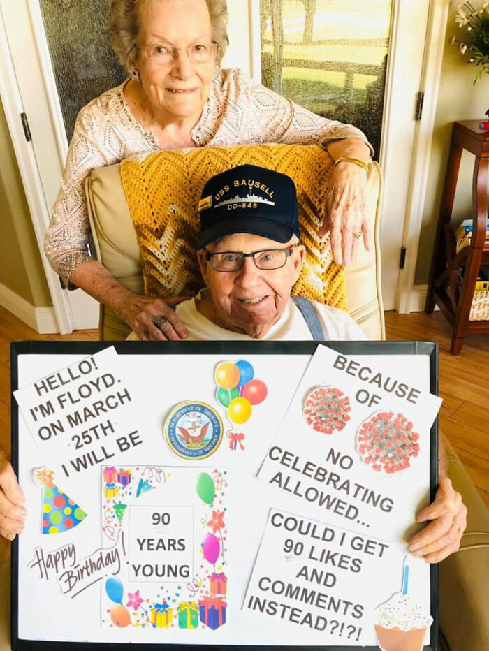 Had To Cancel My Flight For Grandpa’s Surprise Party And Was Feeling Sad. Turns Out My Mom Posted This To Fb And He’s Just Psyched To Be An “Internet Sensation”