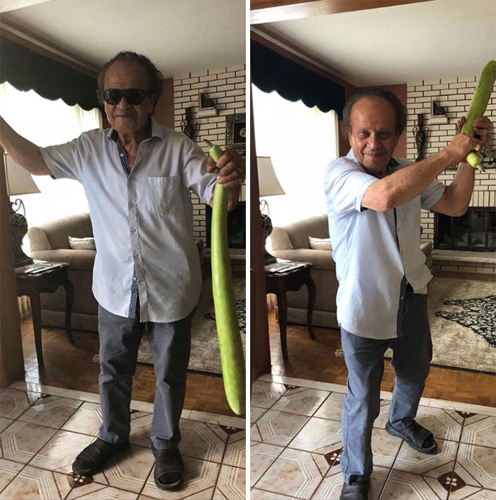 This Grandfather With His Zucchini